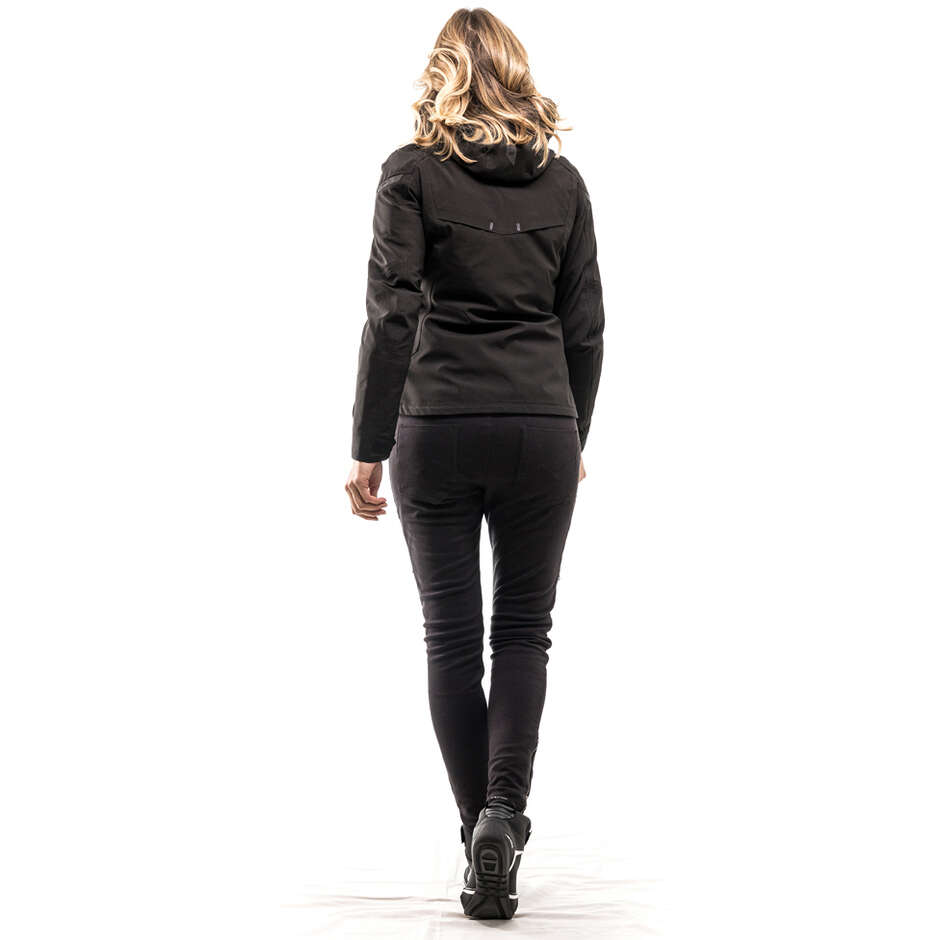 Ixon BURNING LADY Laminated Motorcycle Jacket Black