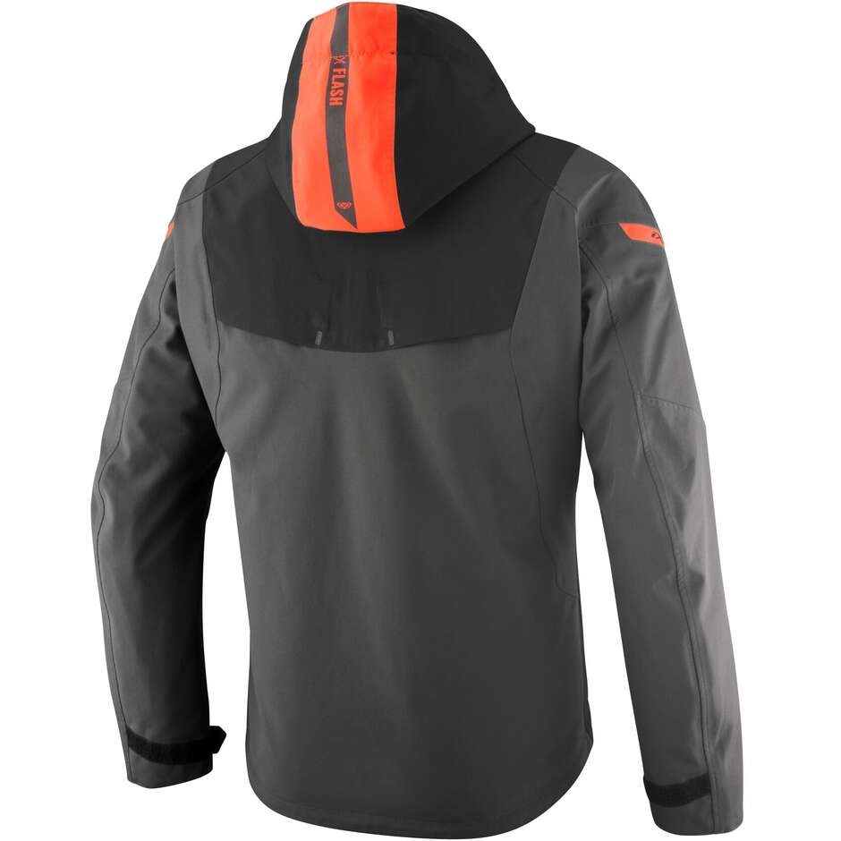 Ixon BURNING Laminat-Motorradjacke Anthrazit Schwarz Gelb Rot