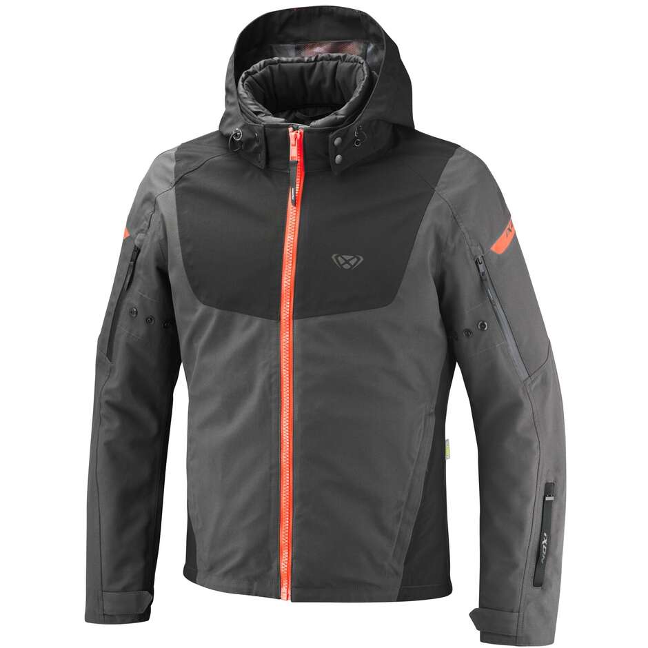Ixon BURNING Laminated Motorcycle Jacket Anthracite Black Yellow Red