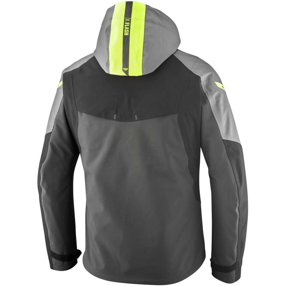 Ixon BURNING Laminierte Motorradjacke Grau Schwarz Gelb