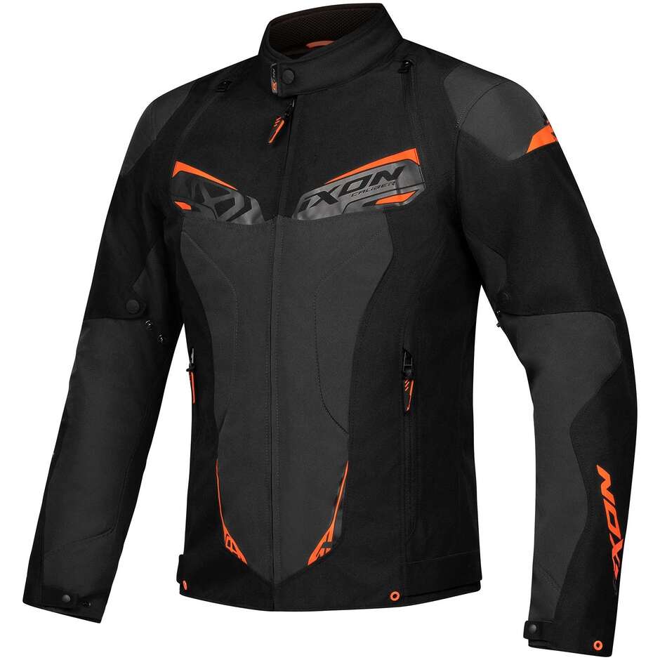 Ixon CALIBER Motorcycle Sports Jacket Black Anthracite Orange