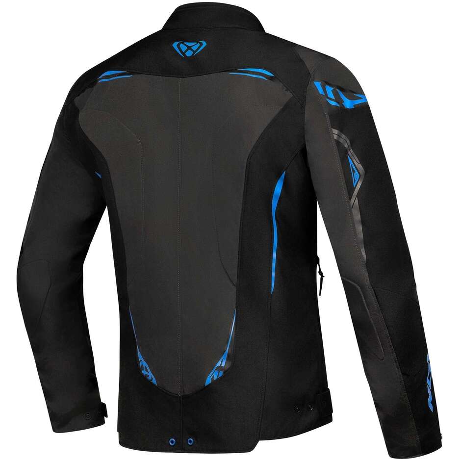 Ixon CALIBER NOIR Anthracite Blue Motorcycle Sports Jacket