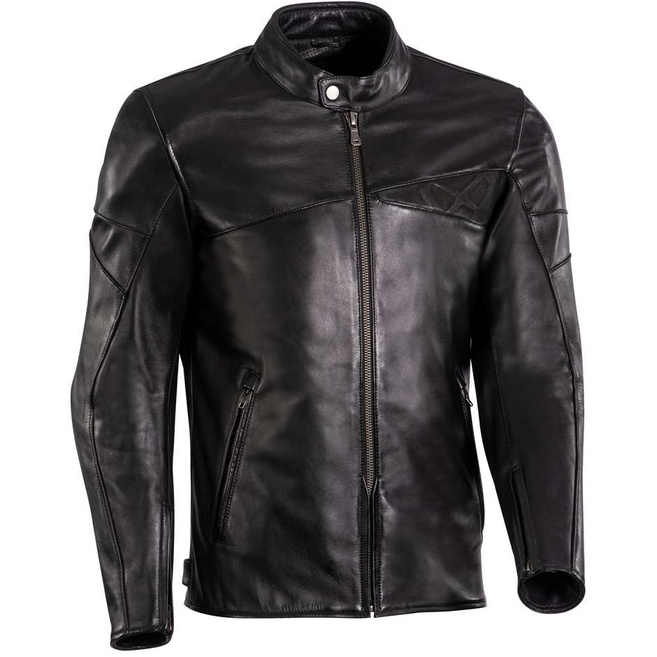 Ixon CRANKY Black Custom Leather Motorcycle Jacket