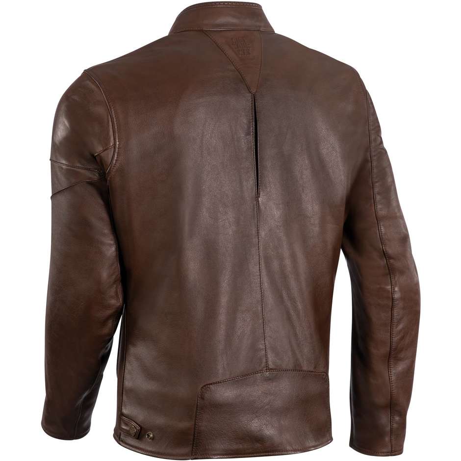 Ixon CRANKY Brown Custom Leather Motorcycle Jacket