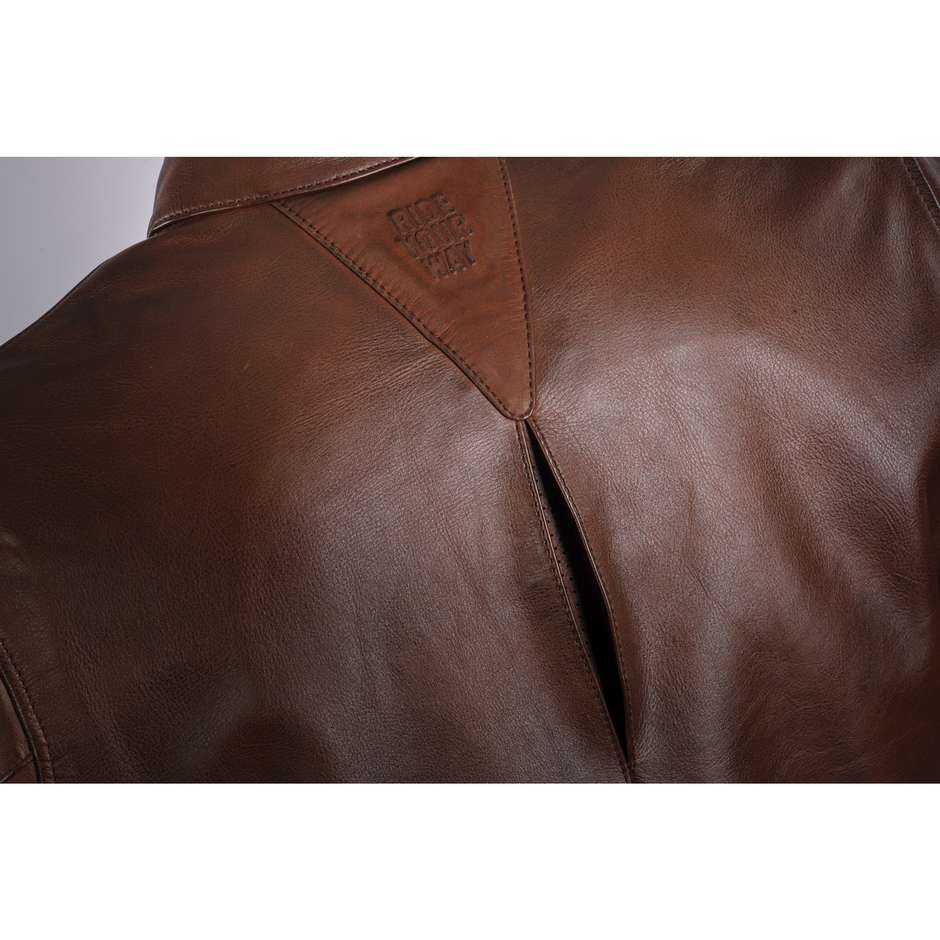 Ixon CRANKY Brown Custom Leather Motorcycle Jacket