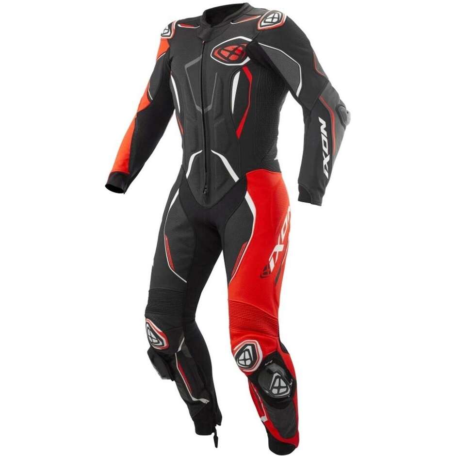 Ixon DEMONIO Full Motorcycle Suit Black Red White