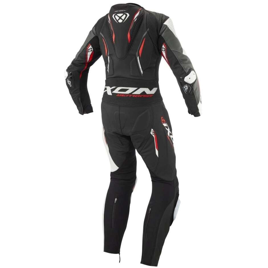Ixon DEMONIO Full Motorcycle Suit Black White Red