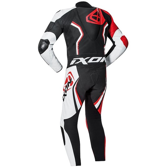 Ixon Falcon Complete Leather Professional Motorcycle Suit Black Red White