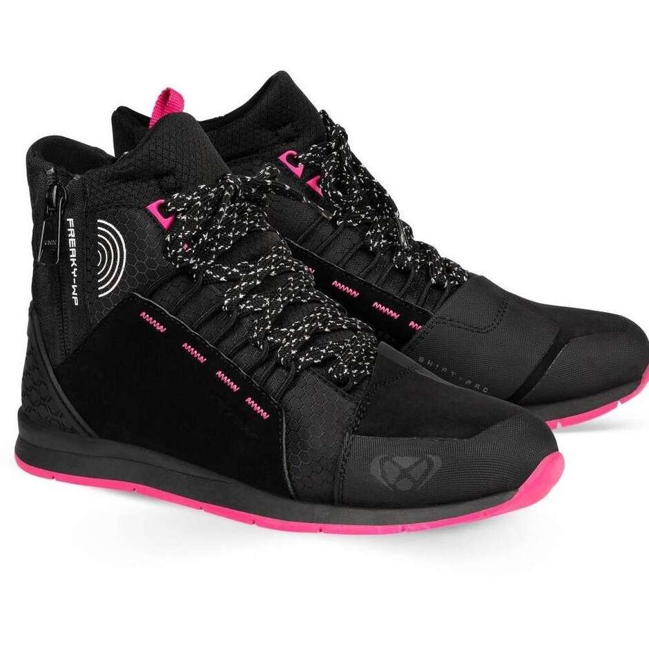 Ixon FREAKY WP LADY Women's Motorcycle Shoes Black Pink
