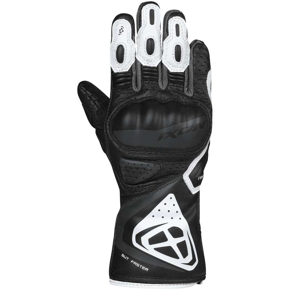 Ixon GP5 AIR JR Kids Racing Motorcycle Gloves Black White