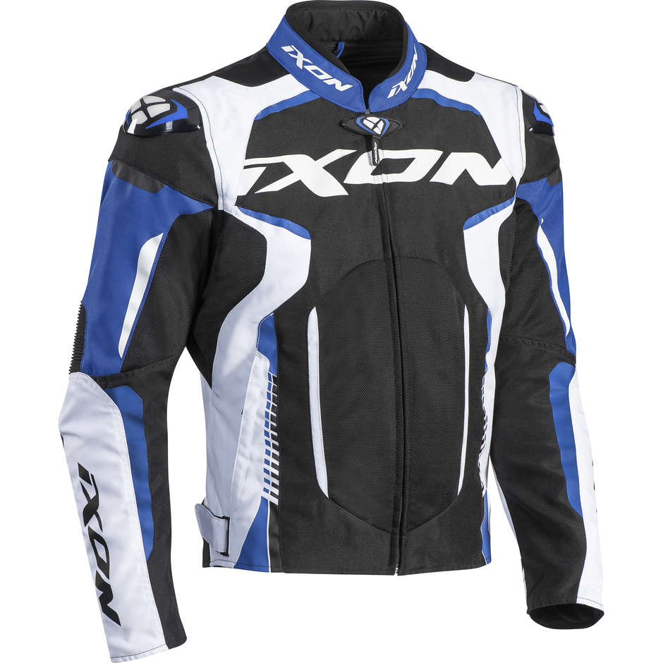 Ixon GYRE 3 in 1 Fabric Motorcycle Jacket Black White Blue