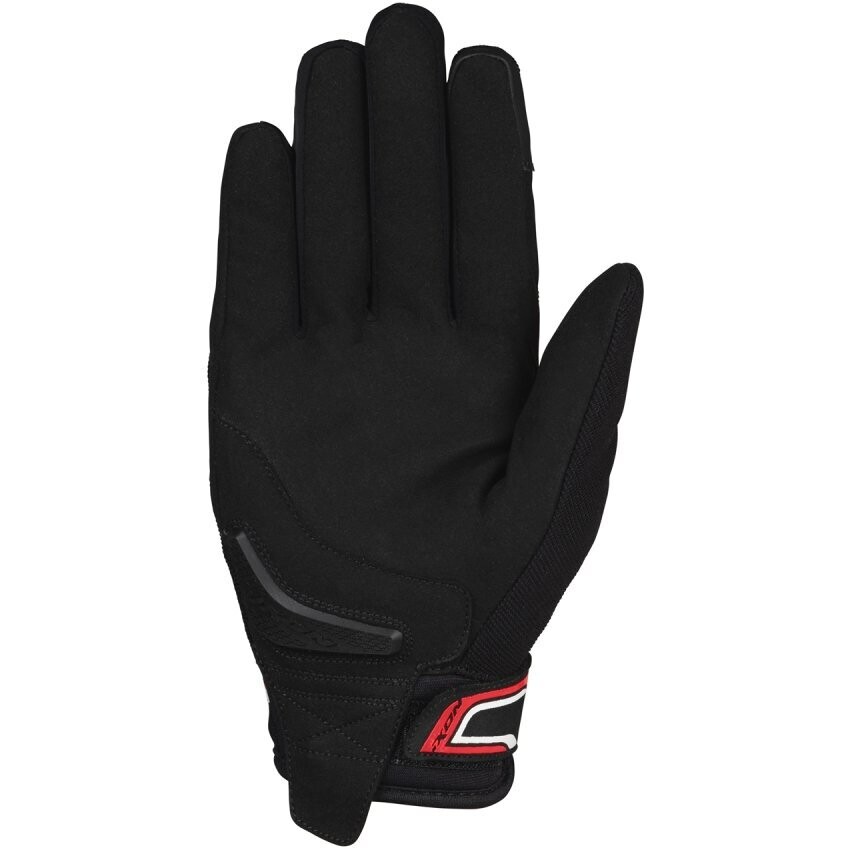 Ixon HURRICANE Summer Motorcycle Gloves Black White Red