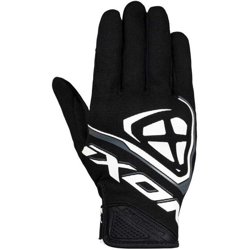 Ixon HURRICANE Summer Motorcycle Gloves Black White