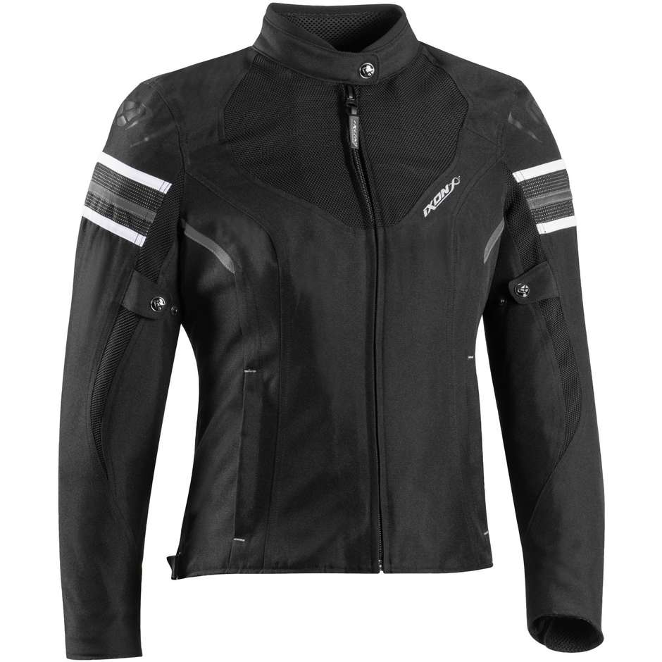 Ixon ILANA EVO Motorcycle Jacket Black White Gray