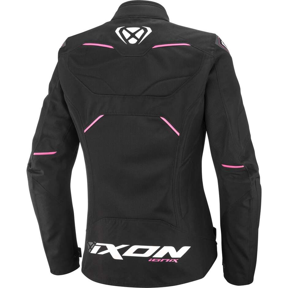Ixon IONIX LADY Women's Motorcycle Jacket Black Bright Pink