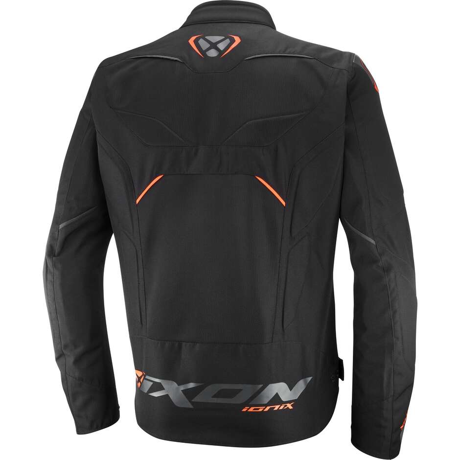 Ixon IONIX Sommer Motorradjacke Schwarz Anthrazit Orange