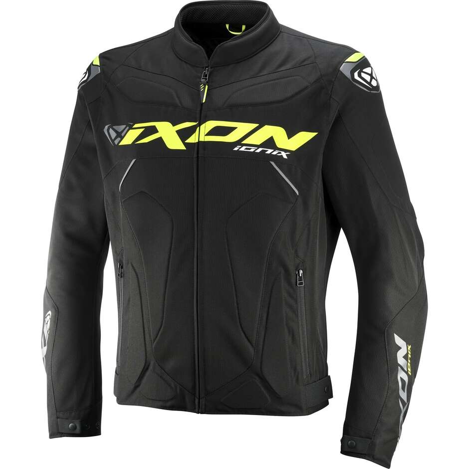 Ixon IONIX Summer Motorcycle Jacket Black Yellow Grey