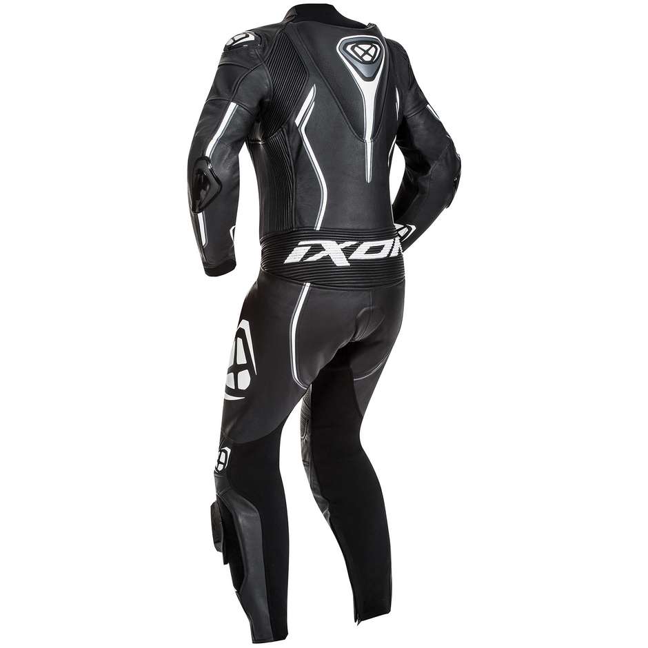 Ixon Lady Vortex Genuine Leather Professional Motorcycle Suit Black White
