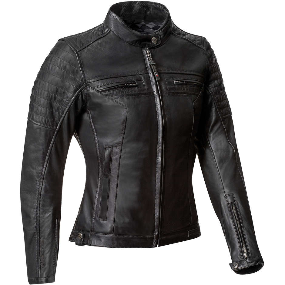 Ixon Leather Motorcycle Jacket Model Torque Lady Black