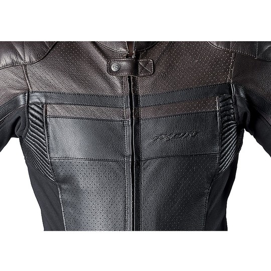 Ixon LEGENDARY Combinaison de moto en cuir sur mesure noir marron