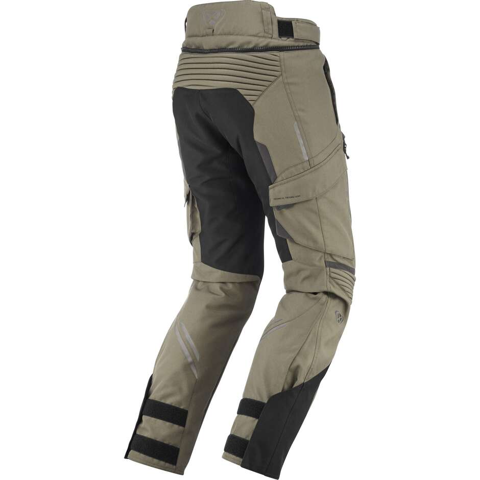Ixon MIDGARD PT Touring Motorradhose Khaki Schwarz