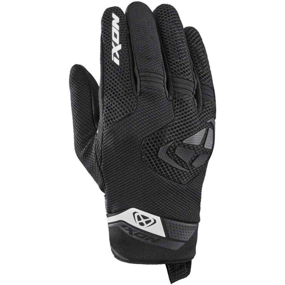 Ixon MIG 2 AIRFLOW Black White Summer Motorcycle Gloves