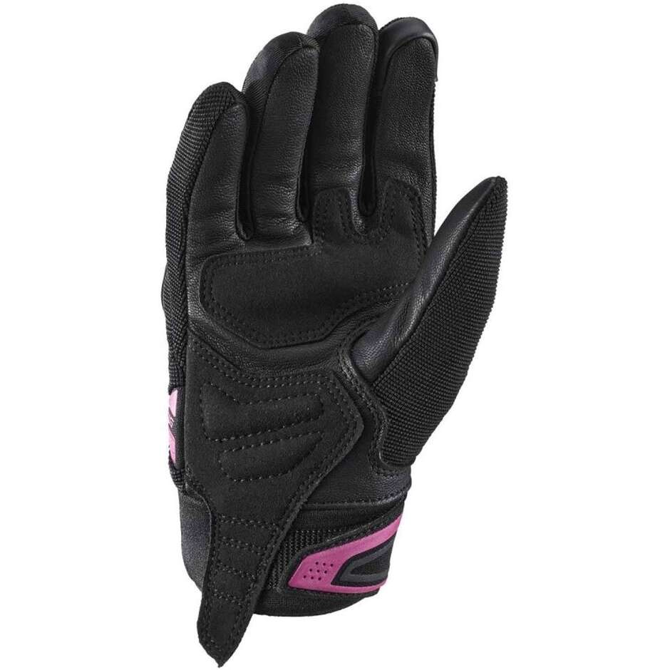 Ixon MIG 2 LADY Women's Leather and Fabric Motorcycle Gloves Black Fuchsia