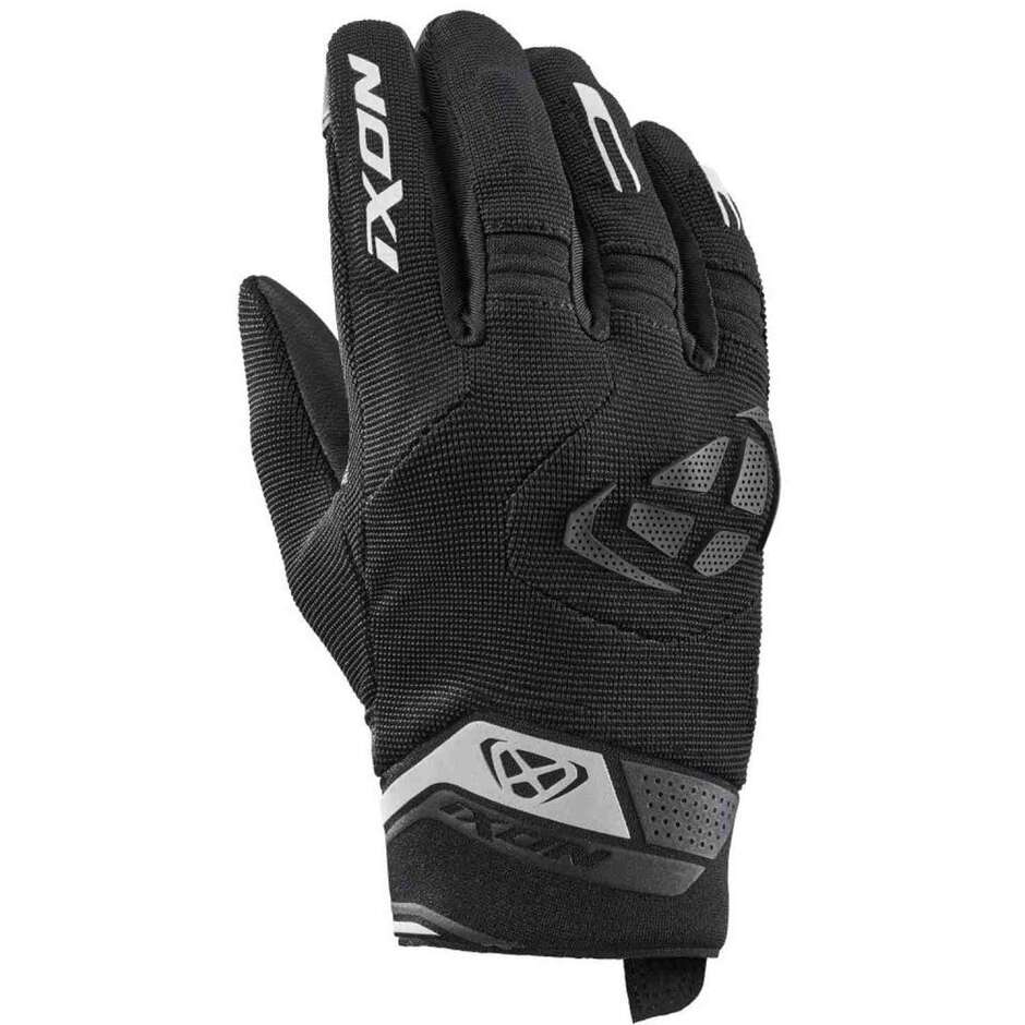Ixon MIG 2 LADY Women's Leather and Fabric Motorcycle Gloves Black White