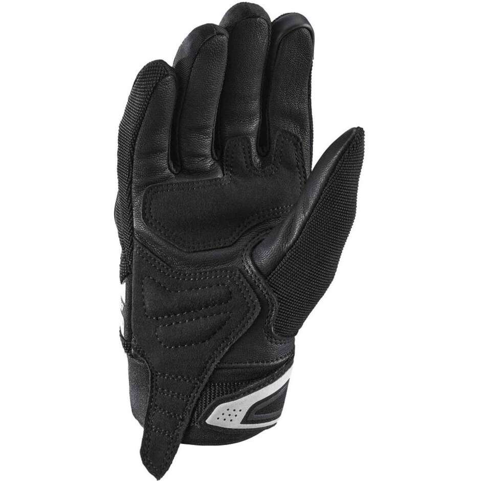Ixon MIG 2 LADY Women's Leather and Fabric Motorcycle Gloves Black White