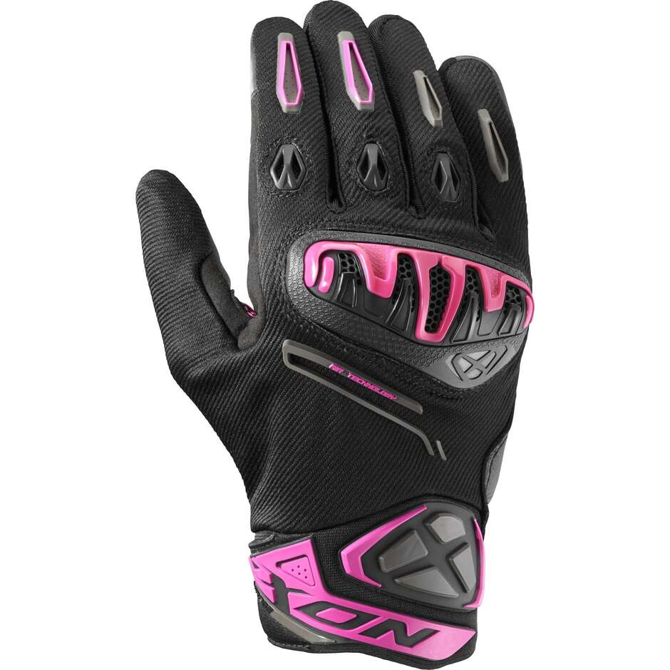 Ixon MIRAGE AIR LADY Women's Motorcycle Gloves Black FUCHSIA
