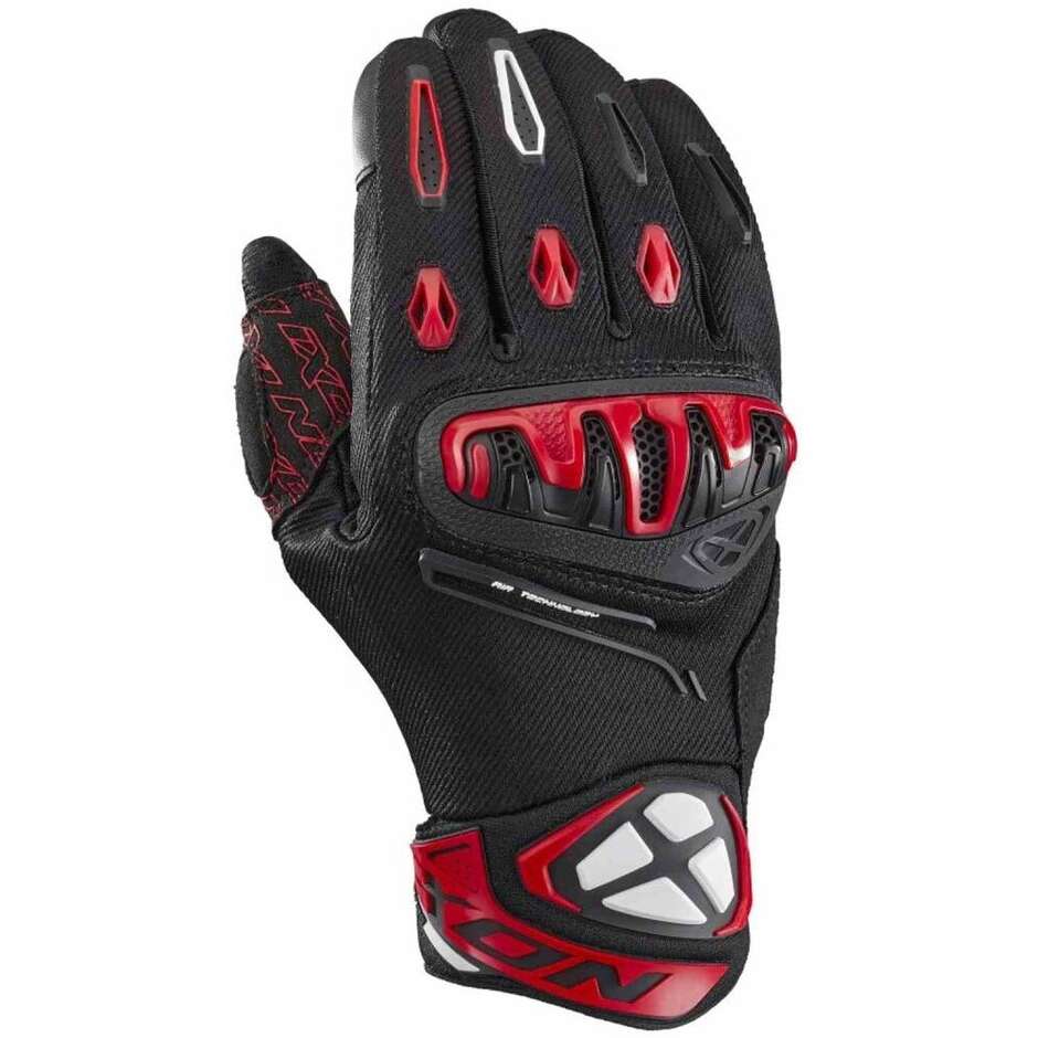 Ixon MIRAGE AIR Summer Motorcycle Gloves Black White Red