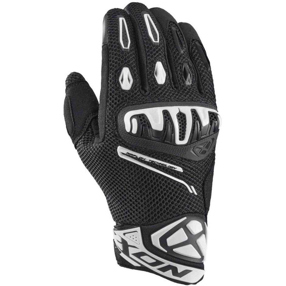 Ixon MIRAGE AIRFLOW Summer Motorcycle Gloves Black White