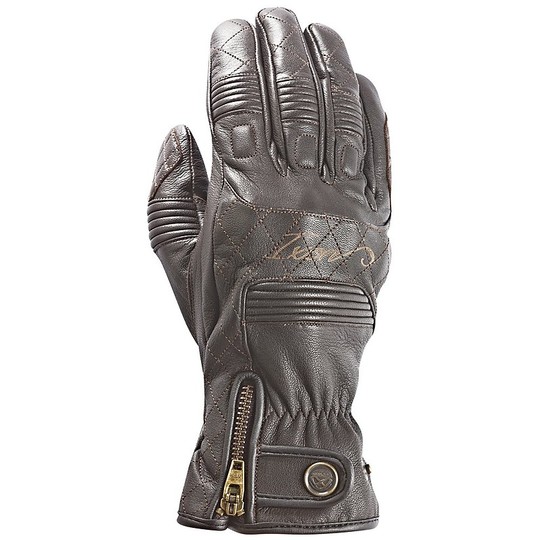 Ixon Motorcycle Gloves Winter Woman In Leather Model Pro 70'S Lady Hp Brown