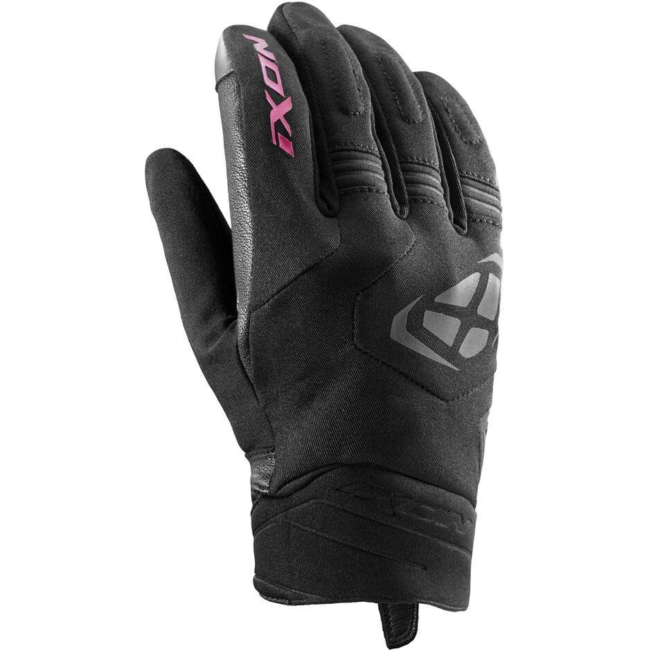 Ixon MS MIG 2 WP L Damen Motorradhandschuhe Schwarz Fuchsia