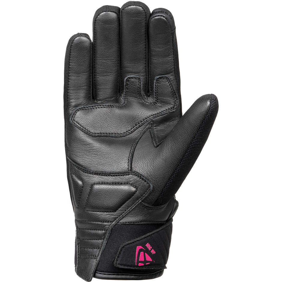 Ixon MS MIG WP LADY Mid Season Motorcycle Gloves Black Fuchsia
