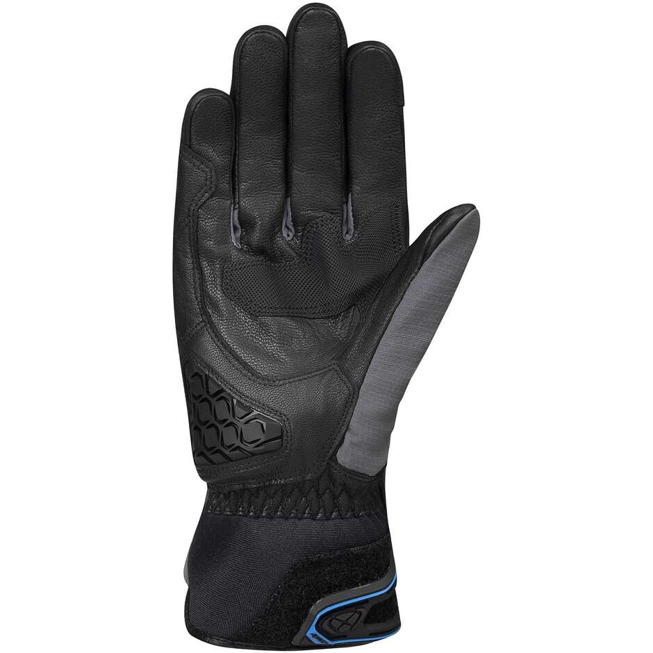 Ixon MS SKEID Mid-Season Motorcycle Gloves Anthracite Gray Blue