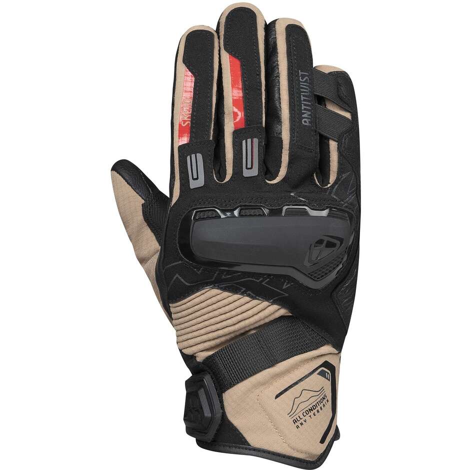 Ixon MS SKEID Mid Season Motorcycle Gloves Black Sand