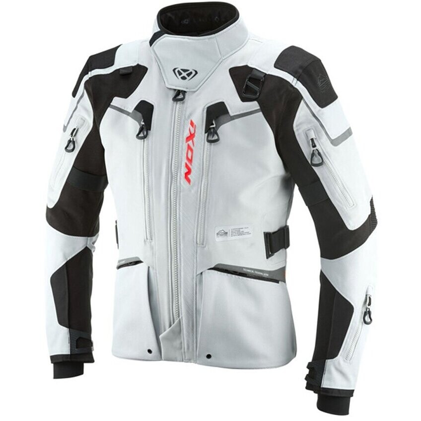 Ixon ODIN Motorcycle Jacket Light Grey Black