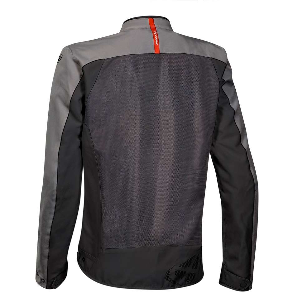 Ixon ORION Anthracite Gray Red Motorcycle Jacket in Summer Fabric