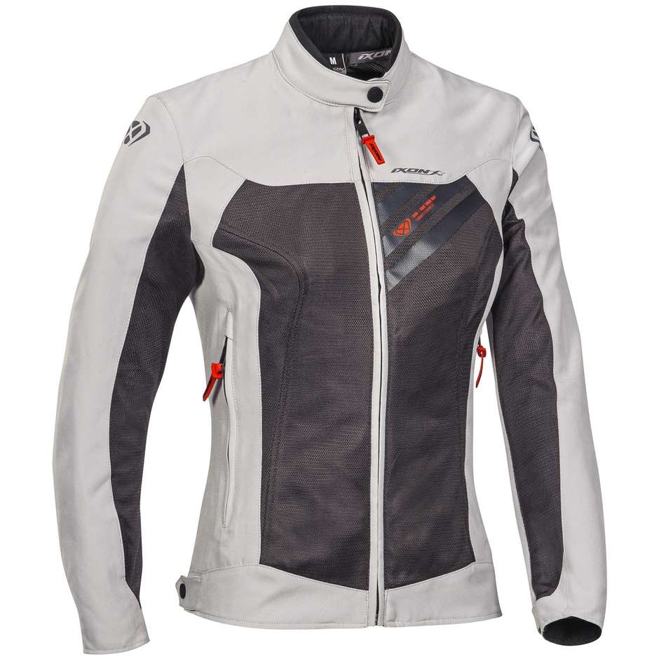 Ixon ORION LADY Summer Women's Motorcycle Jacket Light Gray Anthracite