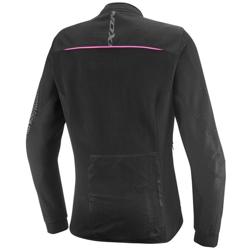 Ixon OSTRO LADY Women's Summer Motorcycle Jacket, Black and Bright Pink
