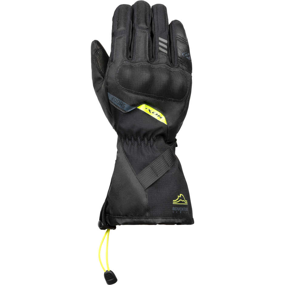 Ixon PRO EDDAS Winter Motorcycle Gloves Black Bright Yellow