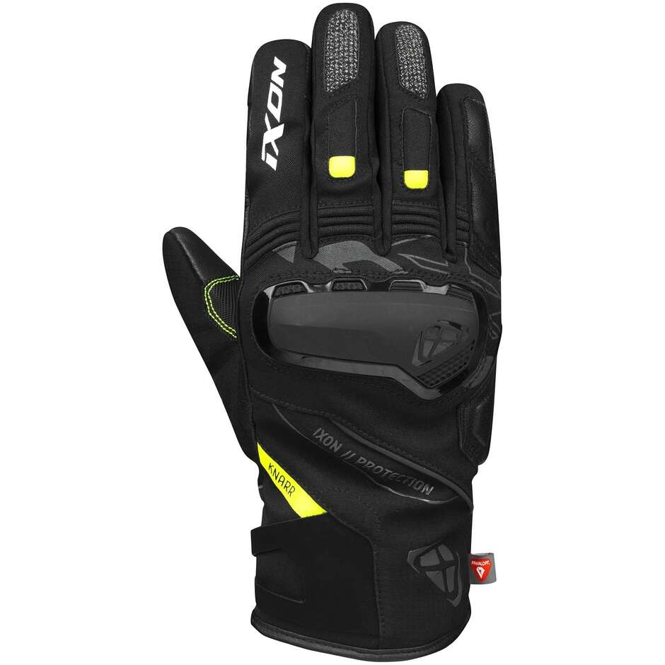 Ixon PRO KNARR Winter Motorcycle Gloves Black Gray Bright Yellow