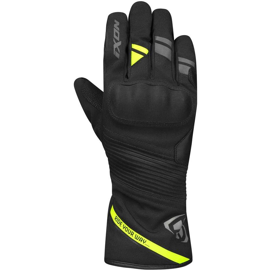 Ixon PRO MIDGARD Winter Motorcycle Gloves Black Gray Bright Yellow