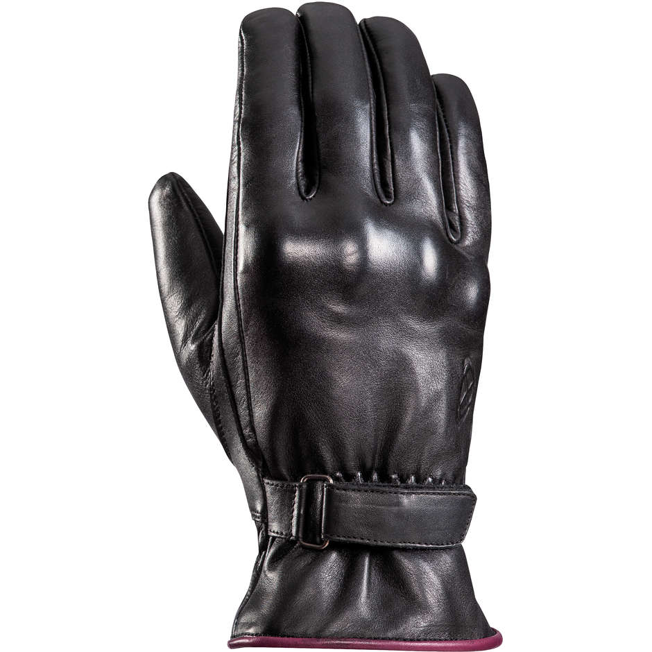 Ixon PRO NODD LADY Motorcycle Custom Leather Waterproof Gloves Black