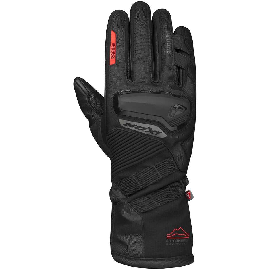 Ixon PRO RAGNAR Winter Motorcycle Gloves Black Bright Red