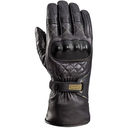Ixon PRO VEGA Black Custom Leather Motorcycle Gloves
