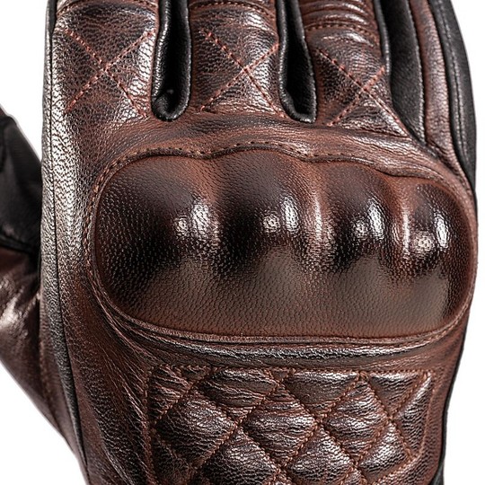 Ixon PRO VEGA Brown Custom Leather Motorcycle Gloves