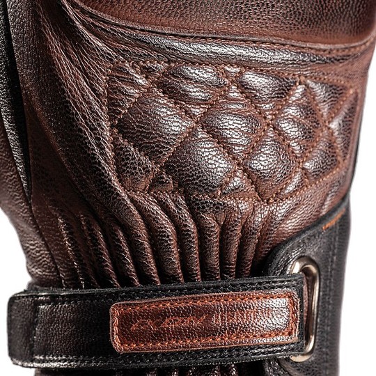 Ixon PRO VEGA Brown Custom Leather Motorcycle Gloves