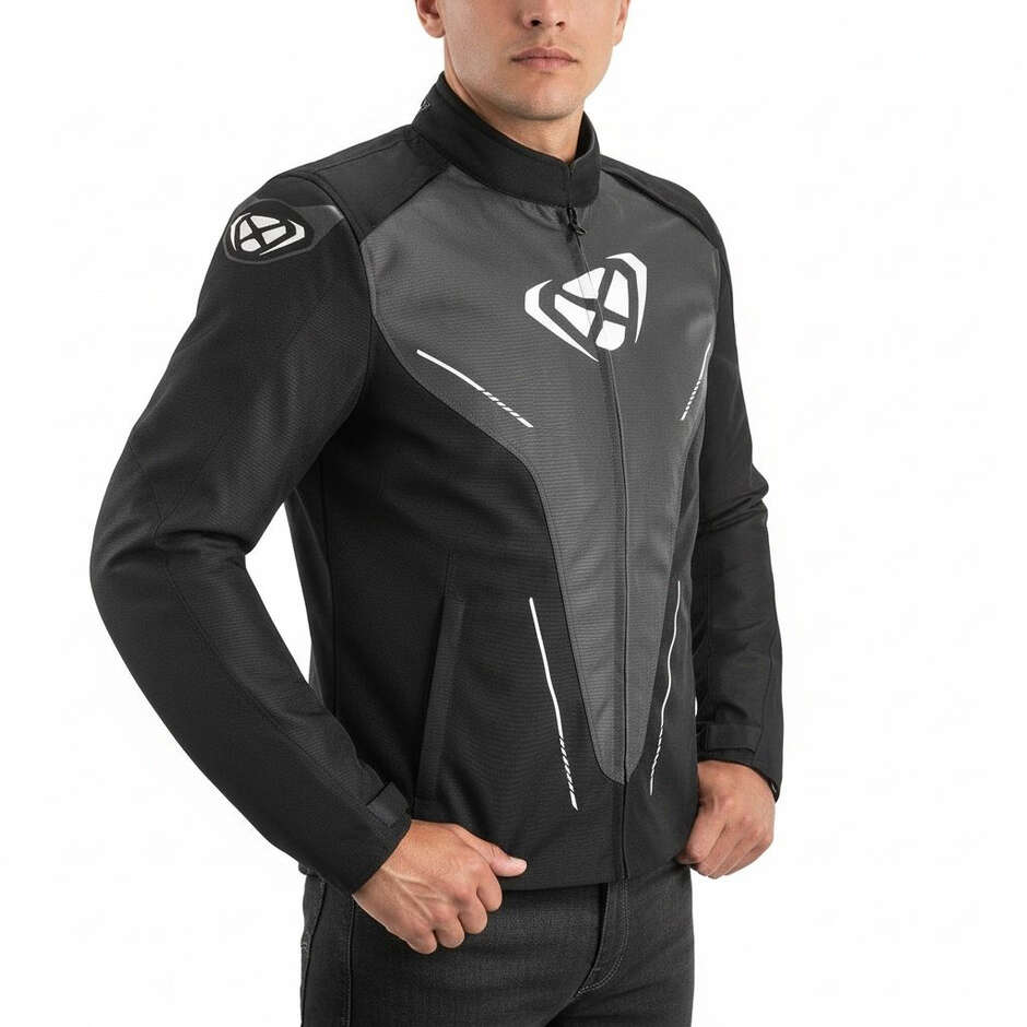 Ixon PRODIGY Motorradjacke Schwarz Anthrazit Weiß